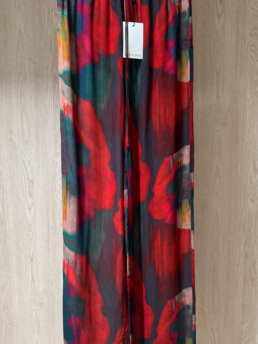 Rat & Boa Red Multi Print Wide-Leg Jumpsuit